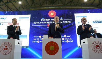 Hatay’da deprem konutları için teslim töreni | Cumhurbaşkanı Erdoğan: 2 ayda 75 bin konutu teslim edeceğiz
