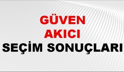 Güven Akıcı Seçim Sonuçları 2024 Canlı: 31 Mart 2024 Türkiye Güven Akıcı Yerel Seçim Sonucu ve İlçe İlçe YSK Oy Sonuçları Son Dakika