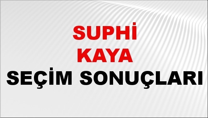 Suphi Kaya Seçim Sonuçları 2024 Canlı: 31 Mart 2024 Türkiye Suphi Kaya Yerel Seçim Sonucu ve İlçe İlçe YSK Oy Sonuçları Son Dakika
