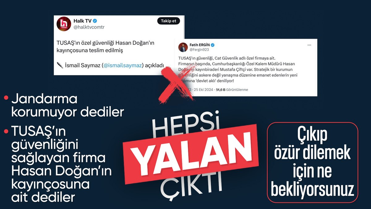 TUSAŞ’ın güvenliğiyle ilgili iddialar yalan çıktı
